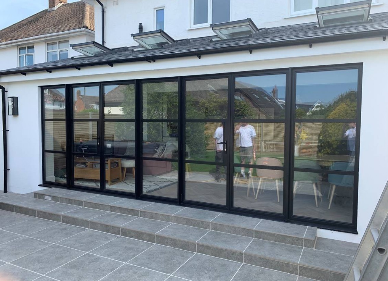 Black patio doors